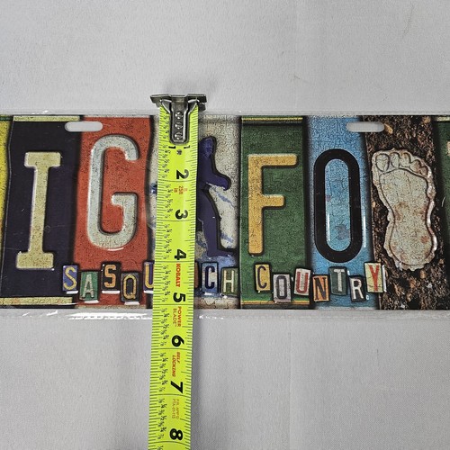 Bigfoot Stamped Metal License Plate Original Crafted Art 15"× 5" Unused READ⬇ - Picture 7 of 7