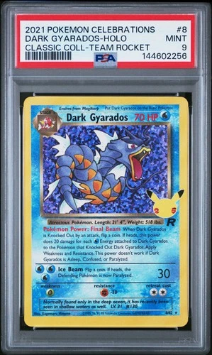 2021 POKEMON CELEBRATIONS CLASSIC COLLECTION #8 DARK GYARADOS-HOLO PSA 9