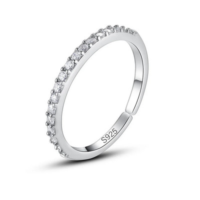 925 Sterling Silber Ring schlicht funkelnd AAA Zirkon hochwertig für Damenringe