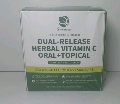 Lukaree Topical & Oral Vitamin C Serum And Oral Supplement Capsules.  (B3) (NEW)
