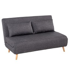 Schlafsessel inkl Kissen Schlafsessel Dunkelgrau 141x90x81 cm Sessel Gästebett