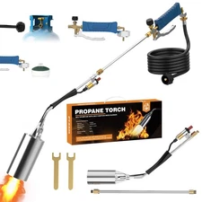 Propane Torch Weed Burner Kit, Blow Torch High Output 1,800,000 BTU with Self...