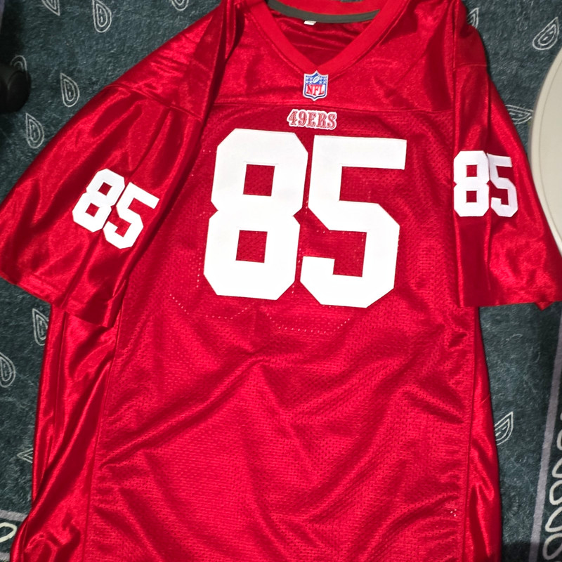 NFL George Kittle #85 San Francisco 49ers Red/White Football Jersey Size L
