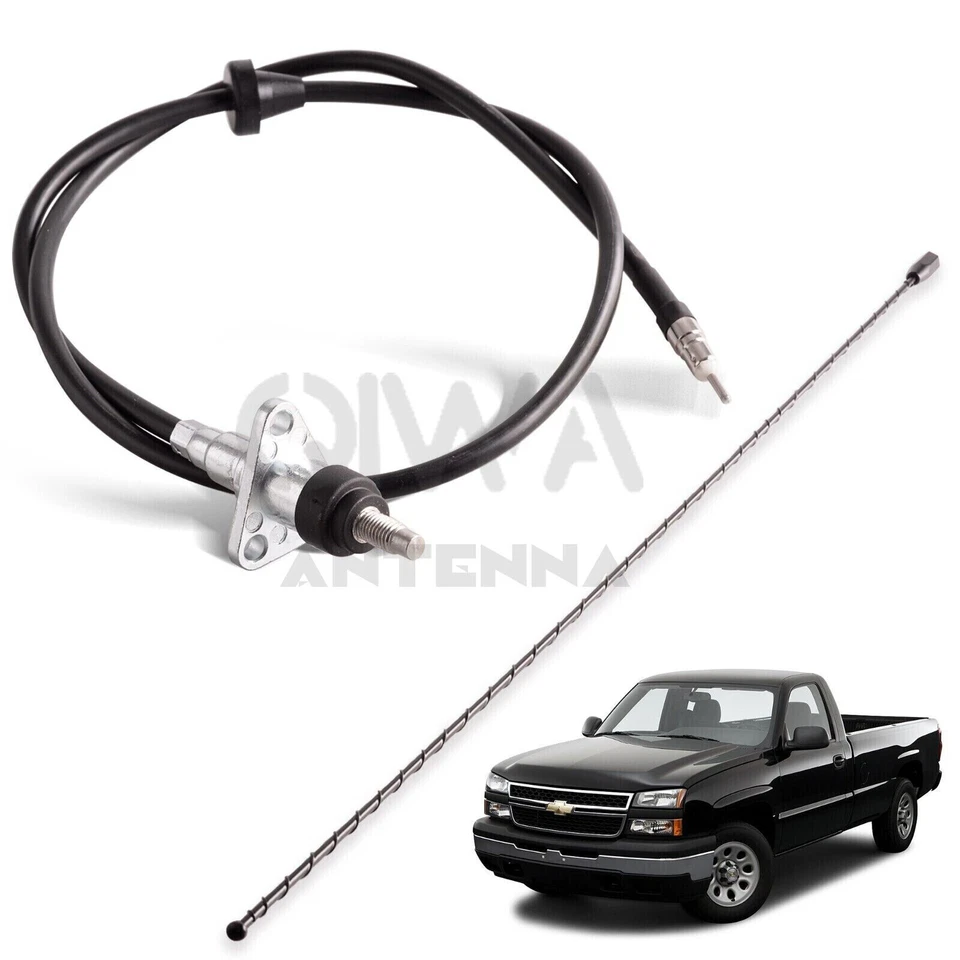 Base y mástil de antena de radio AM/FM para Chevrolet Silverado GMC Sierra Yukon 1999-2006 Foto 2 de 4