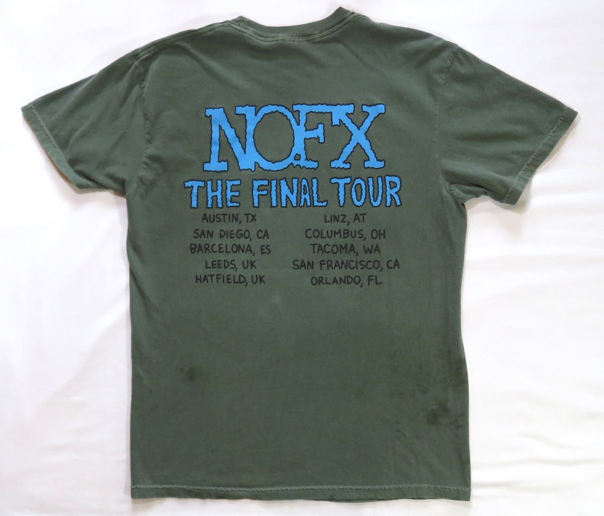 NOFX Vintage T Shirt 2000's Y2K The Final Tour Cities