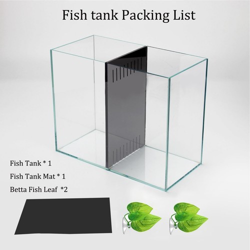 3 Gallon Betta Fish Tank with Divider, Small Aquarium, Fits 2 Bettas, 1.5 Gal... - Picture 7 of 7