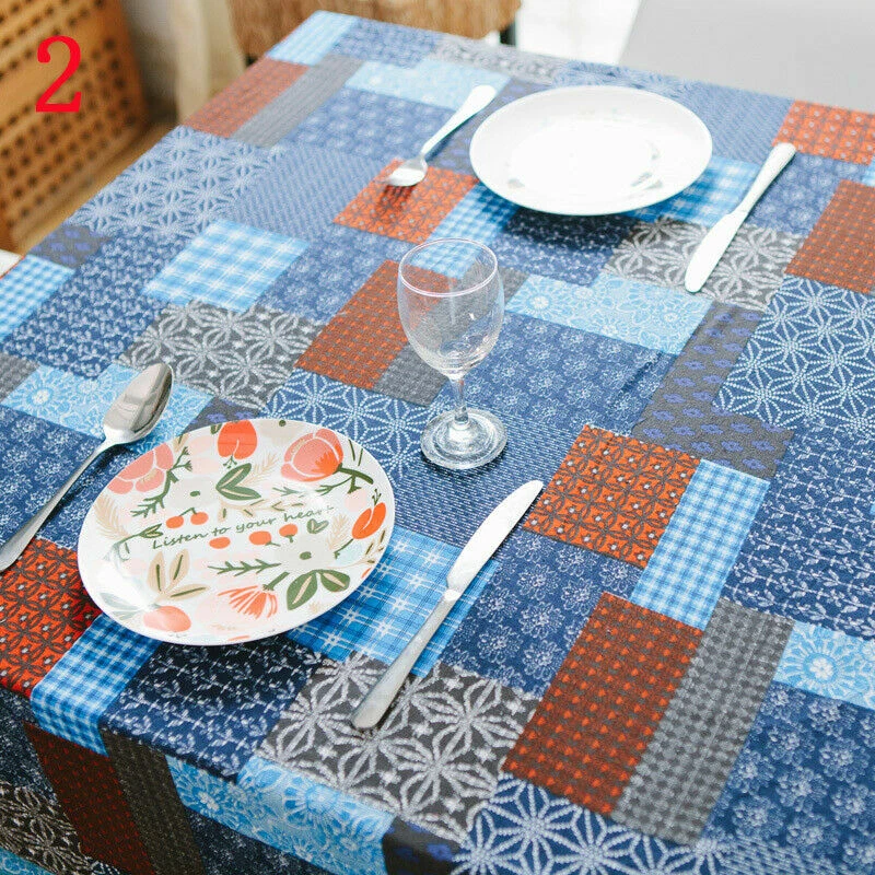 Mesa estampada de tela de lino de algodón hágalo usted mismo tela bohemia étnica 1 metro artesanía Foto 2 de 4
