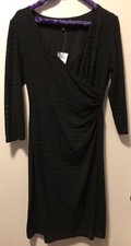 Chaps Womens Dress 3/4 Sleeve Black Dress Size 12 - NEW