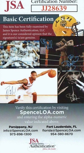 Sandy Amoros 1952 Brooklyn Dodgers Signed 3x5 Index Card with JSA COA - Picture 2 of 2