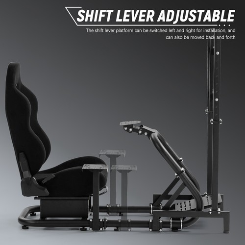 Hottoby G29 Racing Simulator Cockpit with TV Stand&Black Seat Fits Logitech G923 - Bild 8 von 10