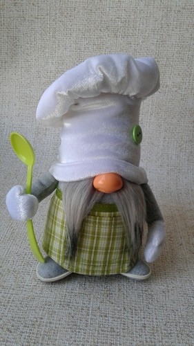Handmade. Interior toy. Scandinavian Swedish Gnome - Chef. Christmas gift. Cook - Picture 2 of 12