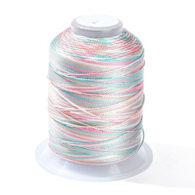 250M Gradient Dyed Polyester String Thread Macrame Cord for DIY Jewelry Making