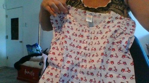 CUTE Gymboree Sz 10 Short Ruffle Sleeve Pink Scooters Shirt EXCELLENT CONDITION! - Picture 4 of 12