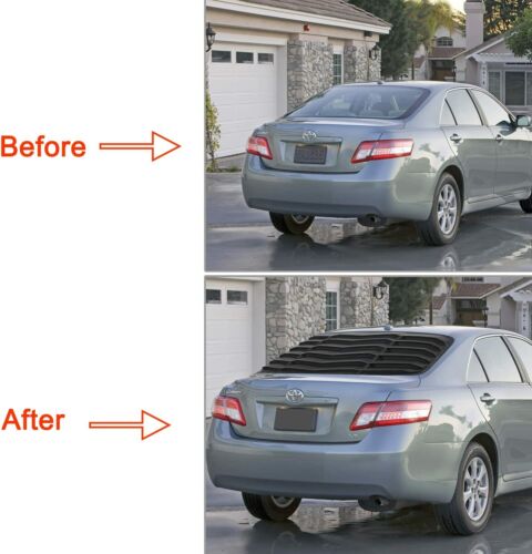 For Toyota Camry 2007-2011 Rear Window Louver ABS Sun Windshield Cover Black - Picture 2 of 11