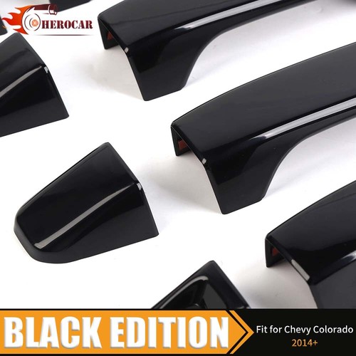 Kit de 8 cubiertas de carcasa de manijas de puerta exteriores negras para Colorado/GMC CANYON 2015-22 - Imagen 8 de 8