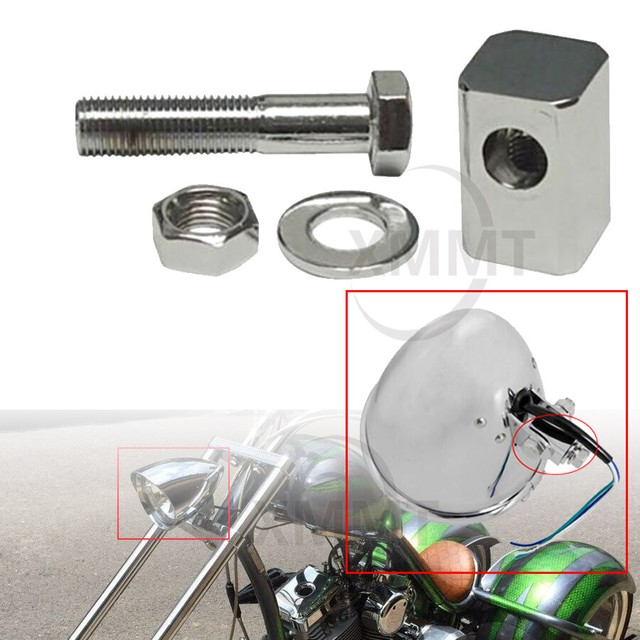 Motorcycle Bottom Headlight Head Lamp Mounting Block Bracket for Harley Softail eBay