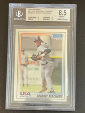 2010 Bowman 1st USA Baseball Chrome MANNY MACHADO BGS 8.5 RC Padres