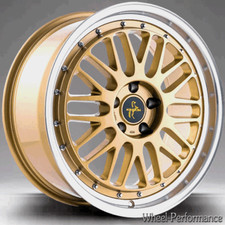 18 Zoll K2 Stufentiefbett Alufelgen 8x18 5x108 ET45 in gold für Citroen DS Opel