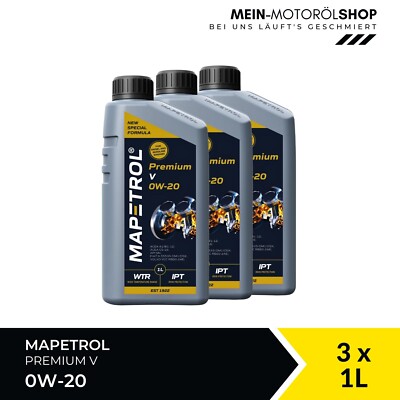 Mapetrol V 0W-20 Volvo VCC 2AE Fiat 9.55535 API SN ACEA 3x1 Liter = 3 Liter