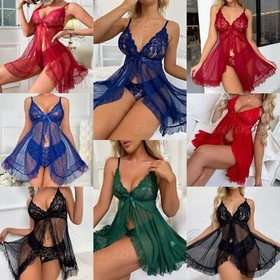 Women's Sexy Lingerie Sleepwear Babydoll Underwear Lace Dress G-String Nightwear