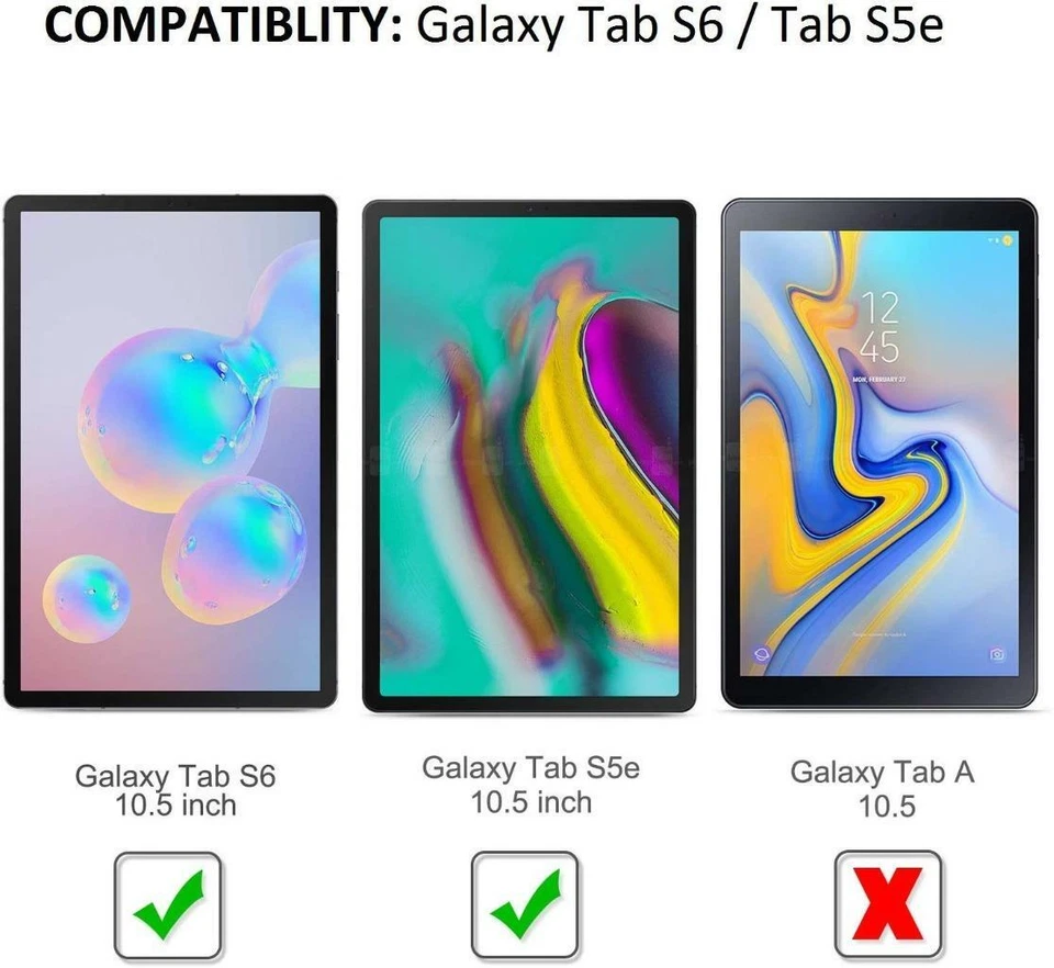 Protector de pantalla de vidrio templado HD de 10,5 pulgadas para Samsung Galaxy Tab S6 / Tab S5e Foto 2 de 4