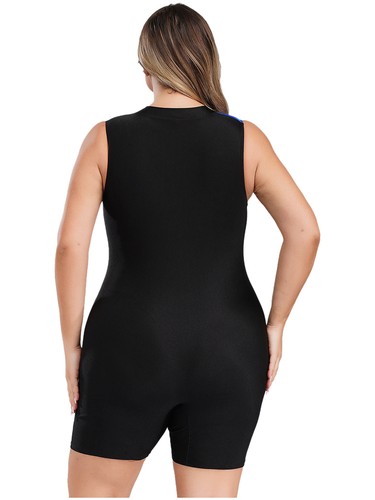CHICTRY Damen Schwimmanzug Ärmellos Trikot Sport Boyleg Einteiler Badebekleidung - Bild 7 von 45