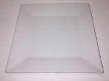 COOKS JCP JC PENNEY HOME Collection Square DINNER PLATE 10"x10"x1" HEAVY WHITE