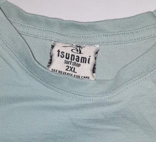 Tsunami Surf Shop South Carolina Myrtle Beach SS Teal Shirt Men's Size: 2XL - Picture 5 of 5