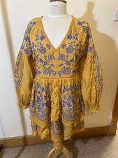 MEADOW RUE FOR ANTHROPOLOGIE EMBROIDERED DRESS SIZE M