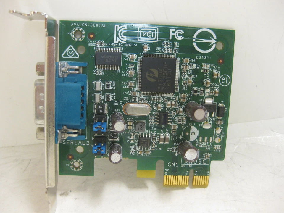 Dell Single Port PCI-E 9-Pin RS-232 Serial Port Adapter Card  P/N: 041D3K 41D3K - Image 3 of 4