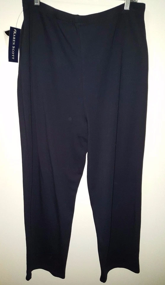 Karen Scott Pants Size XL Womens Blue NEW - Image 3 of 4
