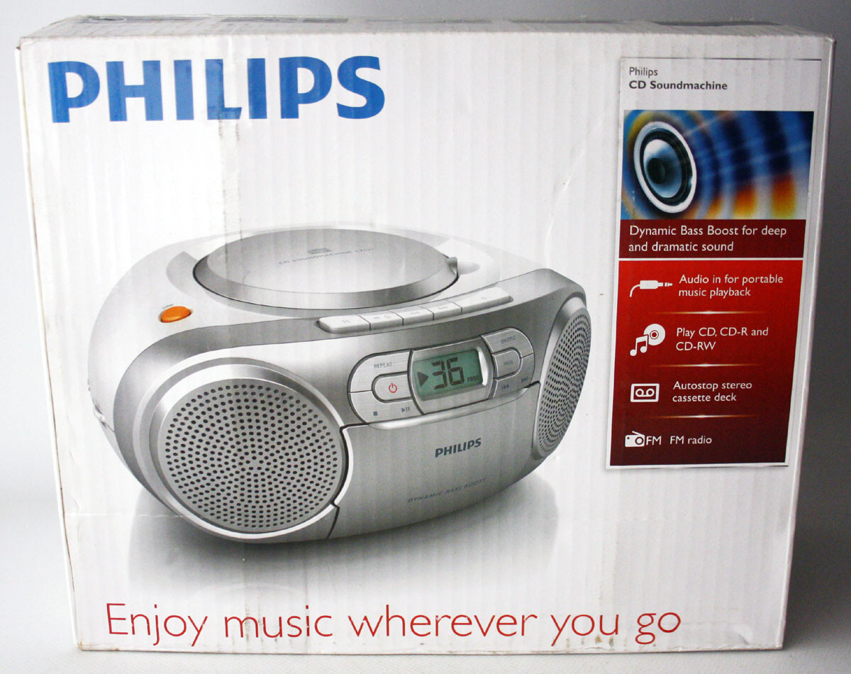 PHILIPS CD SOUNDMACHINE AZ127 CASSETTE TAPE RADIO PLAYER PORTABLE