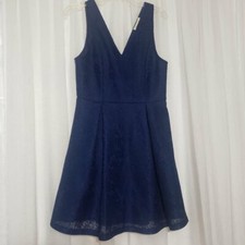 Sleeveless Evening Dress Francesca's Crochet Lace Mini Dress V Neck & V Back 