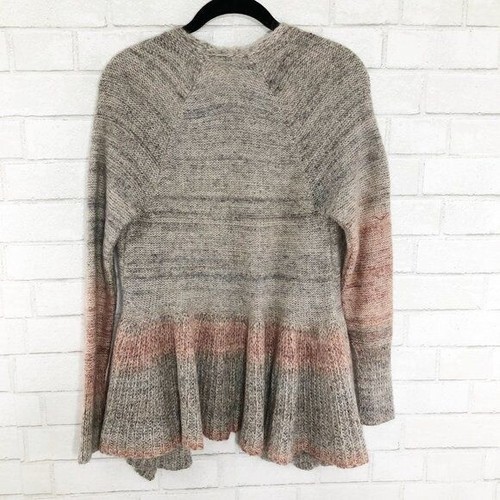 Knitted & Knotted - Anthropologie Peplum Cardigan Sweater Women's Size XS - Picture 2 of 9