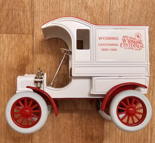 VTG 1988 The ERTL Company Die Cast 1905 Delivery Car Bank Wyoming Centennial - Picture 3 of 9