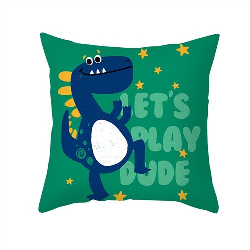 Cartoon Dinosaur Cushion Cover Soft Waist Throw Pillow Case Home Sofa Car Decor - Picture 27 of 29