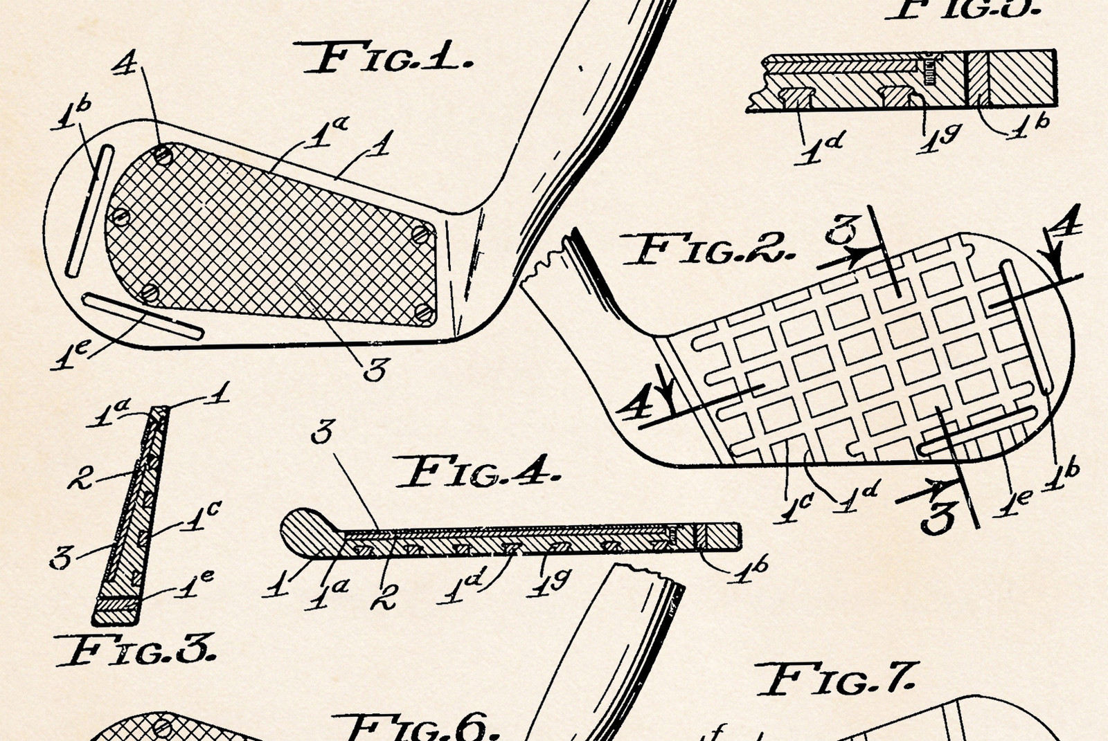 Golf Accessories For Men Golf Lovers Vintage Patent Art Posters Print Drawing