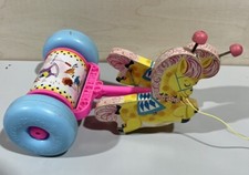 Vintage Fisher Price Wooden Horses with Musical Wheel 1962 Pull Toy