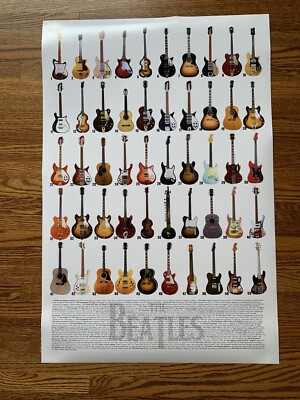 Guitars of The Beatles - Original Poster, Sized 16x20 | eBay