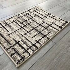 Machine Washable Non Slip Doormat Mat Design Biscuit Light Beige Brown Rug