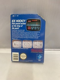 Juego Nes de Hockey sobre Hielo Nintendo Probado Aut&eacute;ntico Caja CIB Manual Caja Da&ntilde;ada