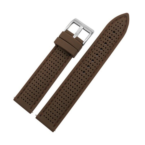 Schnellverschluss Schweißfestes Kautschukband 18 20 22 24mm Weiches Uhrenarmband - Bild 7 von 40