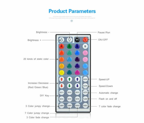 24 44 Key IR Wireless Remote Control Dimmer For RGB 5050 2835 LED Strip Lights - Picture 6 of 19