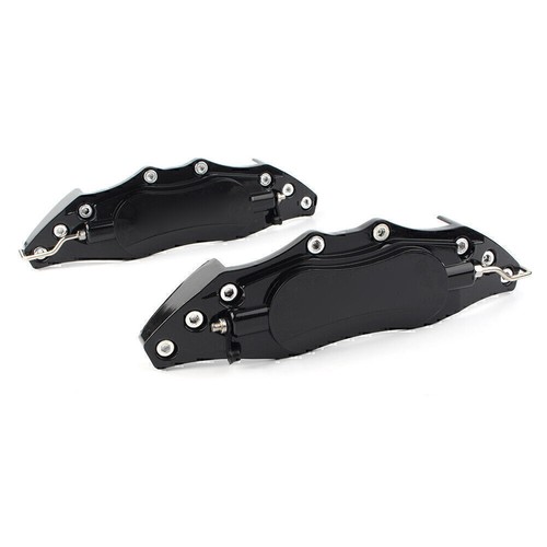 2pcs Car 3D Metal Brake Caliper Covers Universal Front & Rear Large BlACK Wel - Picture 2 of 12