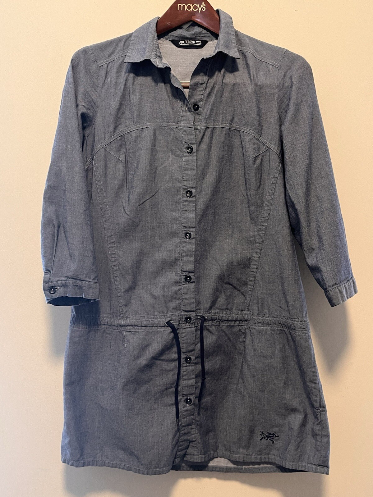 Arc'teryx Blanchard tunica top camicia abito coulisse vita donna grande grigio