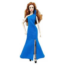 Fashion Blue Evening Dress 1/6 Doll Clothes Outfits Princess Party Gown 11.5"