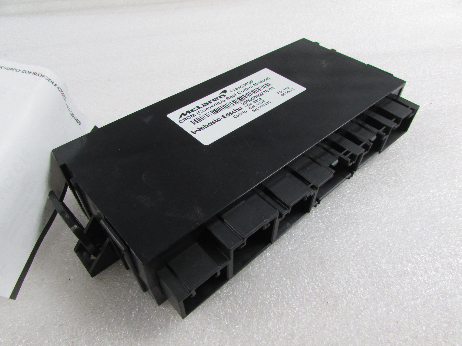McLaren MP4-12C Spider, Roof/Convertible Top Control Module, Used, P/N 11A4030SP