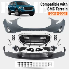 For 2018-2021 GMC Terrain Front Bumper Cover Grille Assembly Kit  W/Fog Lights