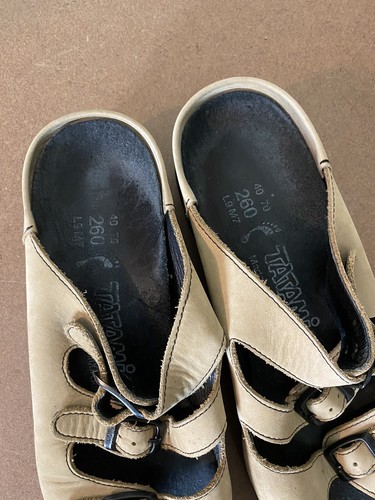 Tatami Birkenstock Light Brown Strap Slip On Sandal 40 260 M7 L9 - Picture 4 of 8