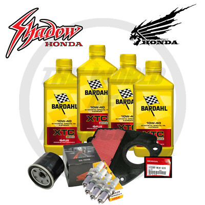 INSPEKTIONSSET HONDA VT/600 SHADOW 1998 4 ÖL BARDAHL / ÖLFILTER LUFT 4 ZÜNDKERZEN